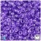 BeadTin Amethyst Transparent 6.5mm Mini Barrel Plastic Pony Beads (1000pcs)